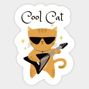 Cool Cat Sticker